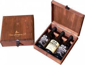 Dřevěná krabice na 3 láhve Old Porter