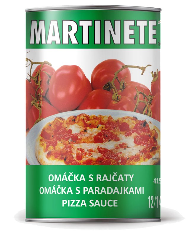 Pizza Salsa MARTINETE nekořeněná 12/14° BRIX, 4150 g